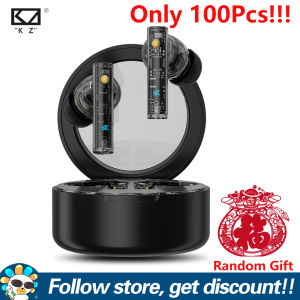 KZ Carol Wireless Earphone Add Random Gift 6-Microphone Hybrid Noise-Canceling Technology Headphone Bluetooth 5.3 Original Transparency/Active Noise-Canceling/Standard Three Modes Earbud Super-Linear Wideband Inner Driver Headsets 55dB TWS Active Earplugs