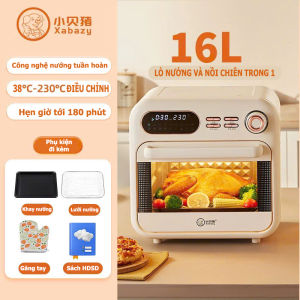 Lò nướng Nồi chiên Xabazy 18D01 dung tích 16L 18 Menu Có Màn Hình LED công nghệ nướng đều 360 độ - BH 1 năm