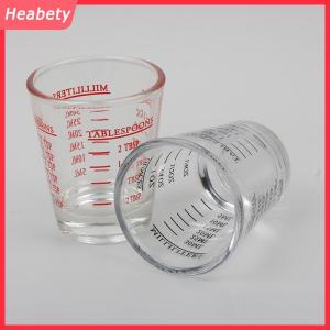 Heabety  1PC 30 ml thủy tinh đo cup với quy mô bắn thủy tinh lỏng thủy tinh ounce cup