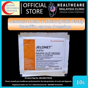 #KlinikKita| (Clinic Bulk Pack) Jelonet 10cm x 10cm (10s in 1 pack) Smith & Nephew Wound Dressing Paraffin Gauze 7415