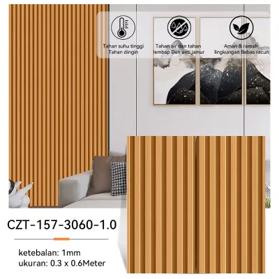 [30cm x 60cm]PAKET 10 Lembar Wallpaper Dinding WPC Datar Vinyl Marble Tebal 25 mm Premium & Anti Air Cocok untuk Dinding & Lantai Dapur Kamar Mandi Ruang Tamu