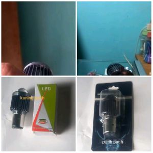 Lampu Depan LED Laser Vespa BA20D & Lampu Utama LED Laser Kymco