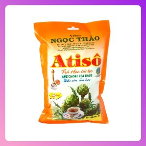 Gói trà Atiso túi lọc loại đặc sản 100 túi lọc (gói màu cam) cho bạn giấc ngủ ngon và làn da đẹp