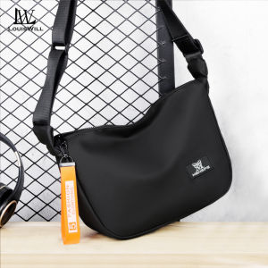 กระเป๋าสะพายไหล่ผู้ชายของ LouisWill กระเป๋าสะพายพาดลำตัวแฟชั่นน้ำหนักเบาลำลอง Tas Rekreasi สายกระเป๋ากระเป๋าสะพายไหล่