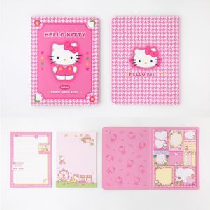 Kawaii Sanrios Hello Kittys สติกเกอร ์ บันทึกหมายเหตุอัลบั ้ มการ ์ ตูน Kuromi Sticky Notes อัลบั ้ ม My Melody Memo Pad อุปกรณ ์ โรงเรียนเด ็ กของขวัญ