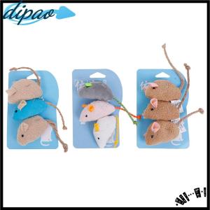 【dipao】 Cat toy imitation Plush mouse 3 pack containing cat mint to amuse cat