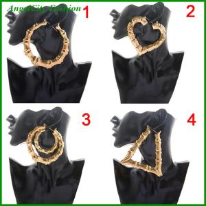 AngelCity Fashion Store Large Bamboo Earrings Hip-Hop Earrings Ladies Hoop Hoops Ear Circle