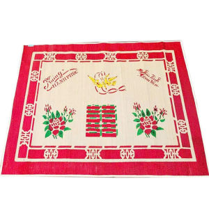 Chiếu cói truyền thống chiếu đậu Thái Bình in hoa nằm êm ái chống đau lưng size 1.5x1.9m