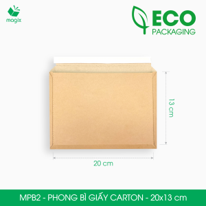 MPB2 - 20x13 cm - 20 phong bì carton đóng hàng - Bìa gói hàng bìa cứng bì thư | Magix Packaging