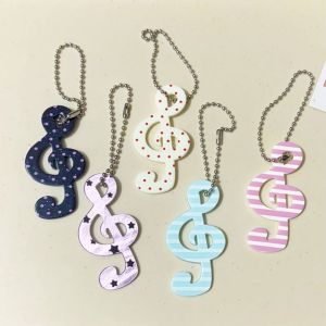 UTOPUS tuyến Móc khóa hình nốt nhạc Hình Dáng Hoạt Hình Acrylic dây chuyền acrylic Nhẹ INS Phụ kiện trang trí túi xách Sách hướng dẫn tự làm