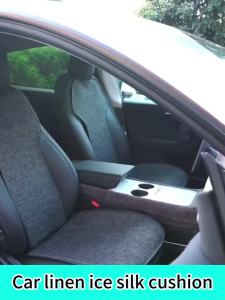 For BYD Atto 3 Yuan Plus Tang Han Dolphin EV 2021 2022 2023 2024 Breathable Linen Car Seat Cushion Protect Mat Accessories