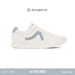 Aerostreet 37-40 Almond Natural Biru Pastel - Sepatu Sneakers Wanita