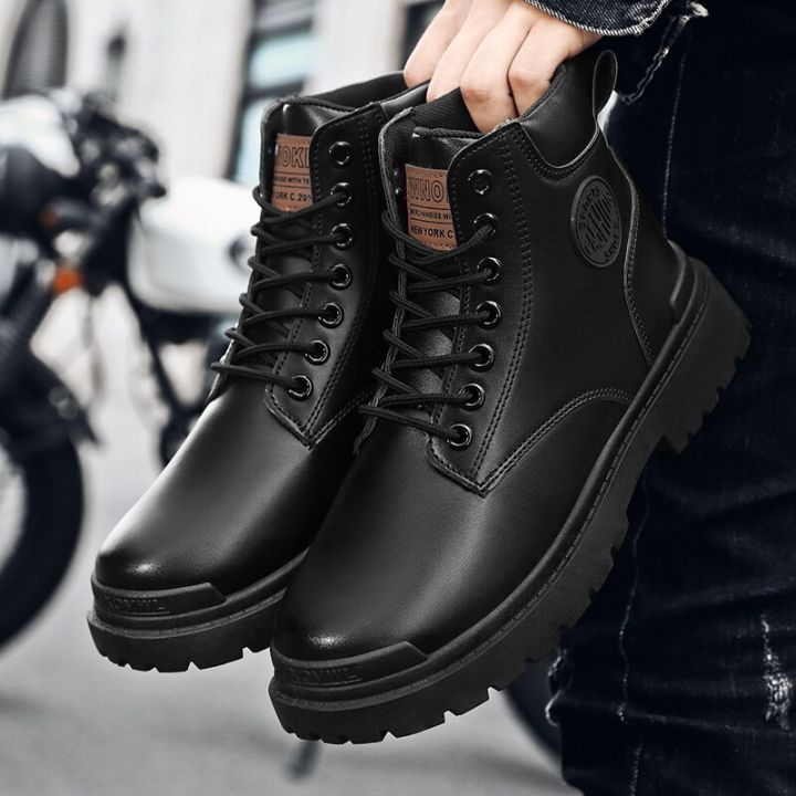 Autumn Thick-soled Martin Boots Mens Outdoor High-top Ankle Boots