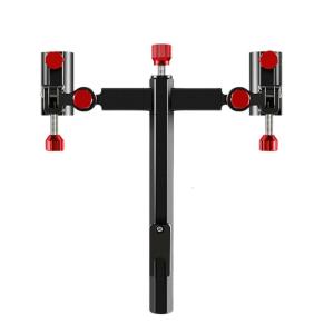 ตัวยึด Dudukan Joran หมุนได้ปรับได้ตัวยึดสองชั้นรองรับอุปกรณ์ตกปลาที่ทนทาน