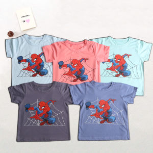 Combo áo thun bé trai hình nhện siêu nhân dễ thương chất thun cotton mong mát cho bé 6-30kg.ALBB25.SUKAKIDS