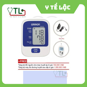 Máy Đo Huyết Áp Bắp Tay Omron Hem-8712  Tặng Bộ Đổi Nguồn  Tặng bộ máy đo đường huyết Safe - Accu
