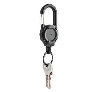 1Pc Anti-theft Metal Buckle Rope Elastic Keychain Easy-to-pull Sporty Retractable Key Ring Anti Lost For ID Card