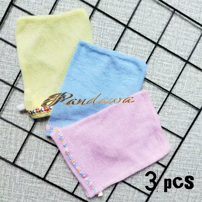 3 PCS Washlap Bayi Handuk Warna / Waslap Berkualitas / Perlengkapan Mandi Bayi baru lahir Newborn