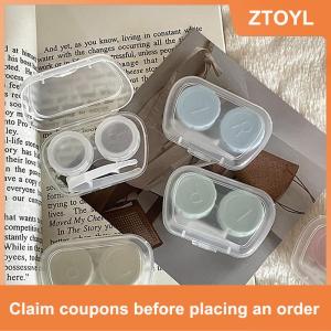 【ZTOYL】 Contact Lens Box Prevent Leakage Transparent Lens Cover Container Contact Lens Holder Companion Box Care Box Portable Travel