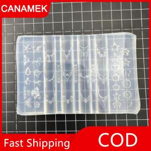 【CANAMEK】 Pháp Ren Chuỗi Hoa 3D Acrylic khuôn thiên nga móng tay nghệ thuật trang trí tự làm Silicone trang trí móng tay nghệ thuật mẫu móng tay công cụ khuôn