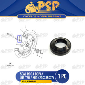Seal Roda Depan Jupiter / Mio (20x35x7) - Karet Sil Siel As Tromol Ban Bosh Colar Depan Yamaha