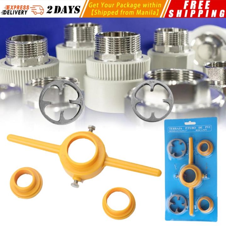 Thread Maker Npt 【6pcs/Set】 NPT Die Set Pipe Threader PVC Thread Maker Tool Sizes 1/2