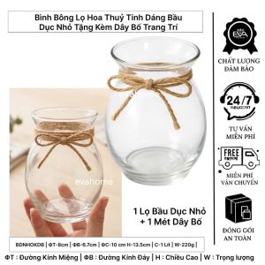 Bình Hoa Thủy Tinh Dáng Bầu Dục Miệng Bèo Decor Nhiều Kích Thước Trang Trí Nhà Cửa Cao Cấp