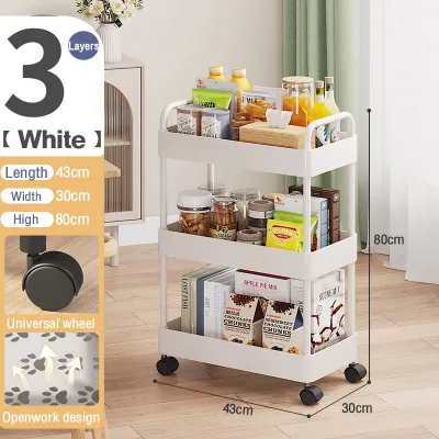 3/4/5 Layers Toy Organizer Trolley Cart Kitchen Storage Shelf Home Bedroom Bathroom Organizer#XTC