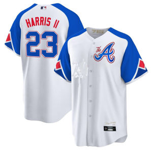 MLB Embroidered Baseball Jersey Atlanta Braves City Edition 13 # ACUNAJR Ronald jersey