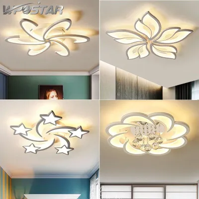 Modern LED Ceiling Lights Fixtures For Living Room White K9 Crystal Home Bedroom Lamp Master Room Home Decor Ceiling Lamp