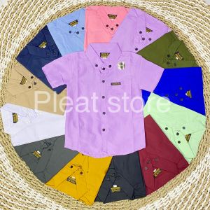 KEMEJA ANAK | KEMEJA ANAK LENGAN PANJANG | KEMEJA POLOS ANAK LENGAN PANJANG USIA 1-14 TAHUN