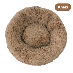 [KIKI PET] Pet Bed Dog Bed Cat Bed Soft Fluffy Plush Donut Pet Bed Round Plush Round Cozy Warm Bed Fur Bed Thicken Comfortable Sleeping Bed Mat