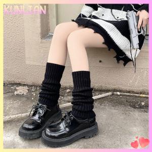 [KUNLIAN] Lolita Leg Warmers Women Long Socks Wool Knitted Foot Cover Arm Warmer Autumn Winter Crochet Heap Socks Boot Cuffs Stockings