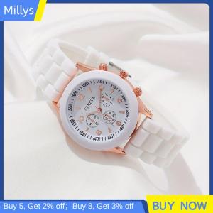 Millys นาฬิกาผู้หญิงแฟชั่น5ชิ้น เซ็ตหน้าปัดกลมนาฬิกาคลาสสิกแบบเรียบง่ายชุดเครื่องประดับสำหรับเป็นของขวัญผู้หญิง