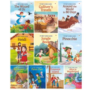 (Set of 10 Books) My First World Classic Stories for Kids Age 3 to 9 - Children Bedtime Story Books