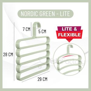 5 Layer Pant Clothes Hanger Wardrobe Storage Organizer Rack Scarf Organizer Penyangkut Tudung Hanger