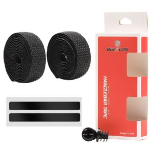 Road Bike Bar Tape Anti-slip Silica Gel Carbon Texture Bicycle Handlebar Tape Shock Absorption Bike Bar Straps with Bar End Plug Bike Accessories
