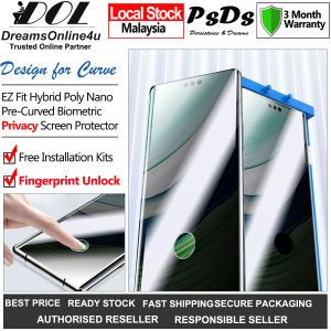 2 Pcs PsDs Ezy-Fit Hybrid Polymer Nano Pre-Curved Privacy Fingerprint Unlock Screen Protector Realme 11 Pro+