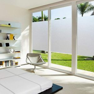 SOFEI Etched Privacy Window Film Frosted Glass Static Cling Non Adhesive Window Frost Film for Home Office