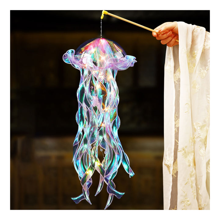 Gloryworld Led Jellyfish Light Jellyfish Lantern Portable Led Jellyfish  Lamp for Ocean Themed Decor Perfect for Bedroom Garden and Parties Long  Lace Ribbon and Handle Included