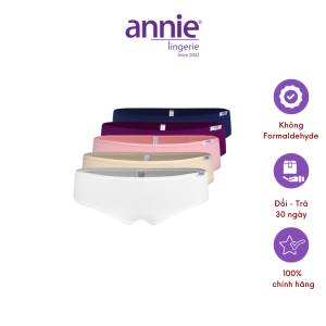 Combo 5 quần lót nữ trơn thun lạnh lưng thấp cao cấp annie 4534 ôm sát cơ thể không cộm cấn trẻ trung mềm mịn