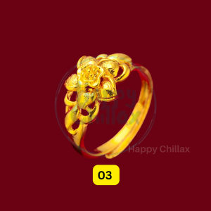 Cincin Warna Emas Boleh Laras Fashion Ring Adjustable Woman Gold Colour Ring