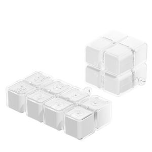 Large-capacity Magic Cube Magnetic Pill Box Magic Cube Magnetic Pill Box Large-capacity Sealed Medicine Box Portable Pill Dispenser For Dispensing Morning Noon And Evening Pills