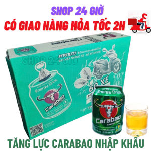 Nước Tăng Lực Carabao Nhập Khẩu Từ Thái Lan – Thùng 24 Lon 250ml
