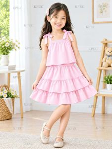 KKE Summer Casual Girl Teen Skirt with Bow and Top Set Terno - top and skirt - plain color - current trend - best seller top - super ganda - ganda ng quality - effortless easy to wear - simple - cute item - fabric from abroad - cotton fabric - timele