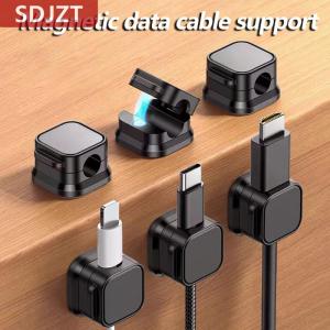 [COD] SDJZT คลิปจัดการสายเคเบิลแม่เหล็กสีดำ6ชิ้นตัวจัดระเบียบสายไฟหลากสีตะขอแขวนติดผนังสำหรับข้อมูลโทรศัพท์ ที่ชาร์จ