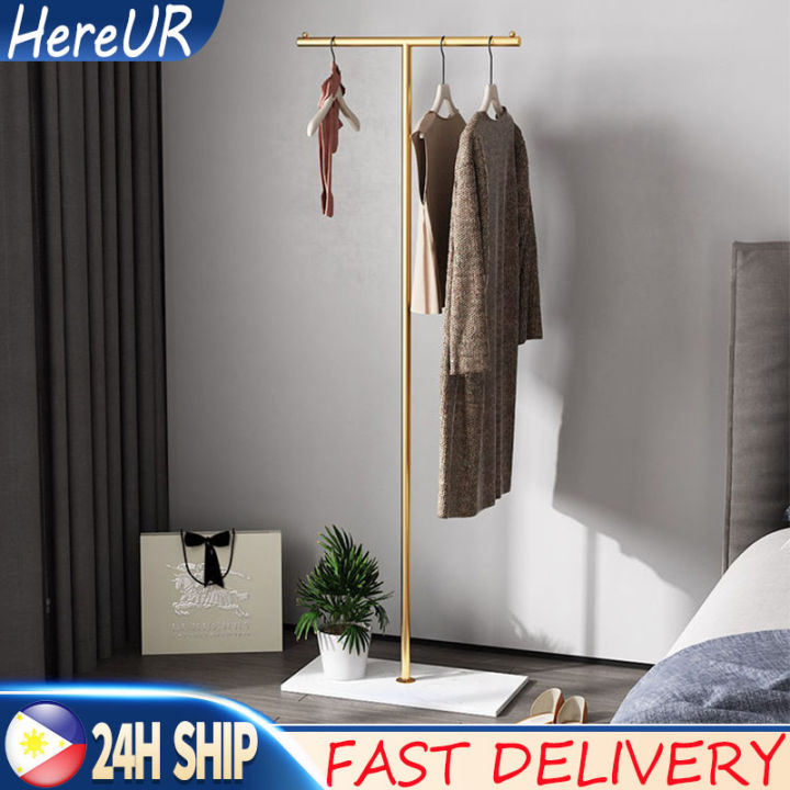 Nordic Coat Rack Stand Marble Bag Clothes Rack Metal Shelf Bedroom