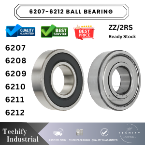 6207 6208 6209 6210 6211 6212 DEEP GROOVE BALL BEARING ZZ/2RS METAL SHIELDED RUBBER SHIELDED