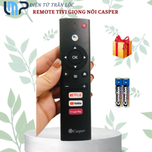Remote điều khiển tivi Casper mẫu 03 Điều Khiển TV Casper Internet Có Giọng Nói - Tặng kèm pin