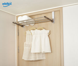 Giá treo quần áo sau cửa không cần khoan Wellex MH600(DR25) hạ xuống 25cm